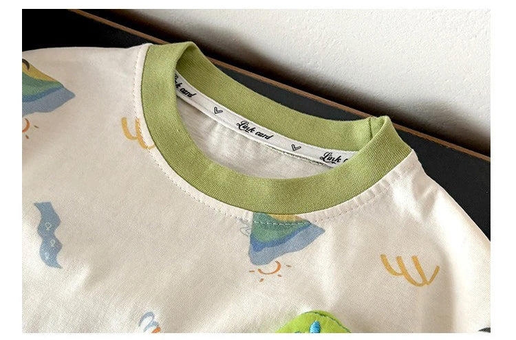 Kids Clothes Set Baby Boy/Girl T-Shirt + Shorts Summer Clothing Cotton Cartoon Casual Boys Tracksuit Children Baby Clothes Set