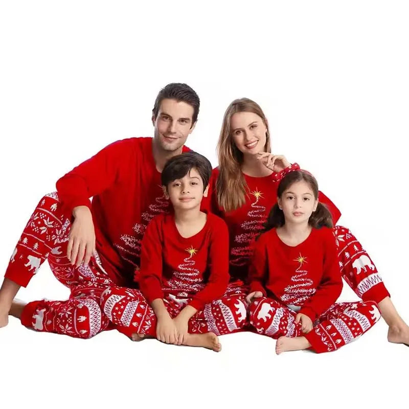 2025 New Family Christmas Pajamas Mom Dad Kids Matching Clothing Set Baby Romper Pjs Soft Loose 2 Pieces Suit Homewear Xmas Look